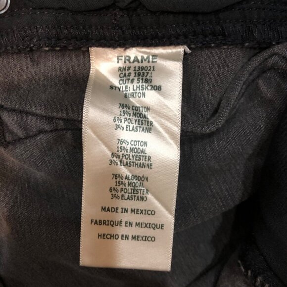 Frame Le High Skinny Black Jeans Size 24 - Picture 6 of 7
